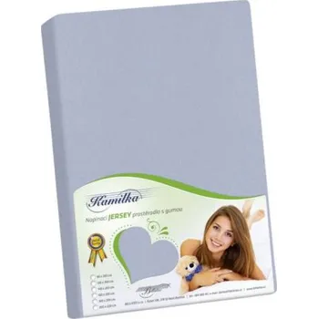 Prostěradlo Bellatex jersey prostěradlo Kamilka, šedé 180 x 200 cm