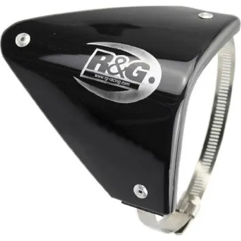 Výfuk pro motocykl R&G Racing Chránič trojúhelníkové koncovky výfuku, černý, levý