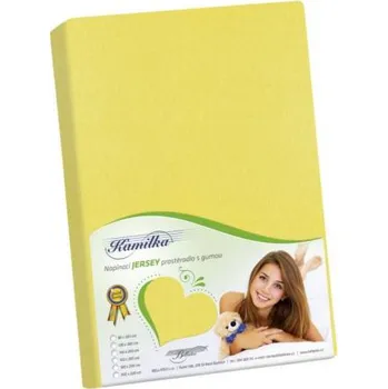 Prostěradlo Bellatex jersey prostěradlo Kamilka, žluté 180 x 200 cm