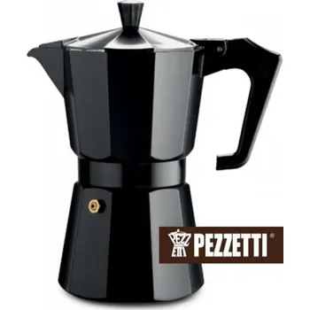 Moka konvice PEZZETTI | MOKA KONVIČKA NA 6 ŠÁLKŮ - černá
