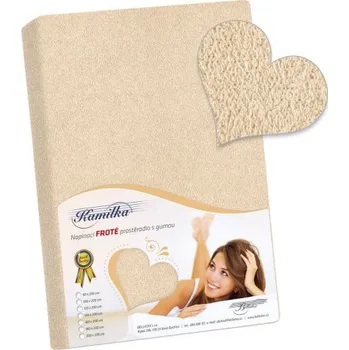 Prostěradlo Bellatex froté prostěradlo Kamilka, světle béžové 200 x 220 cm