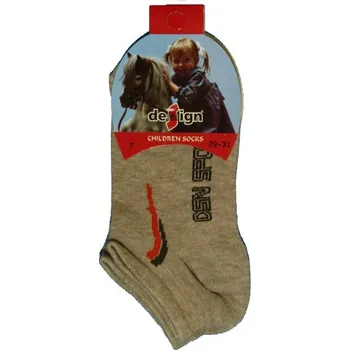 Chlapecké kotníčkové ponožky- hnědá barva