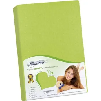 Prostěradlo Bellatex jersey prostěradlo Kamilka, olivové 180 x 200 cm