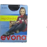 116-146-Dívčí neprůhledné jednobarevné punčochové kalhoty Terka - EVONA