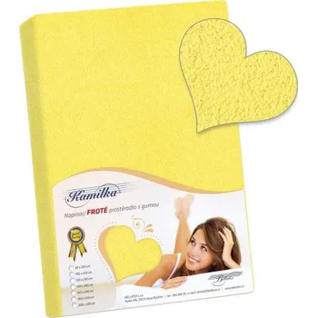Prostěradlo Bellatex froté prostěradlo Kamilka, žluté 200 x 220 cm