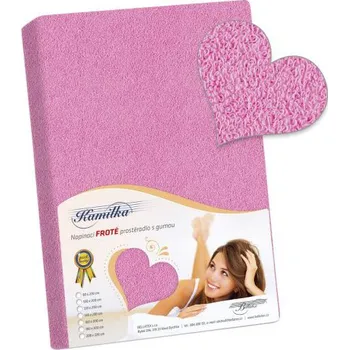 Prostěradlo Bellatex froté prostěradlo Kamilka, Růžová 180 x 200 cm