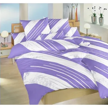 Dadka Povlečení bavlna Globus Fialový, 140 x 200, 90 x 70 cm