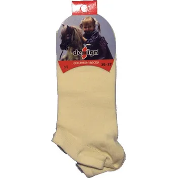 Kotníkové ponožky jednobarevné - smetanová barva