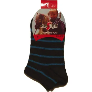 Kotníčkové ponožky Design Socks modrý proužek