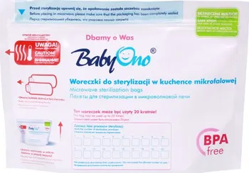 Sterilizátor kojeneckých potřeb Babyono sáčky do mikrovlnné trouby k sterilizaci