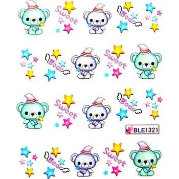 Umělé nehty NehtyShop Vodolepky na nehty, medvídek