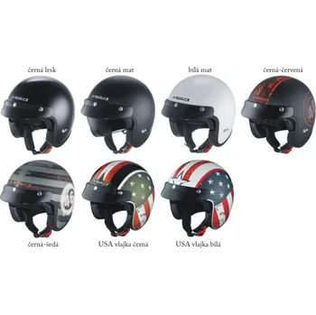 Helma na motorku Held Black Bob černá L