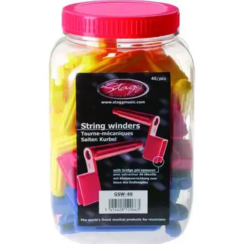 Ladička Stagg GSW-40, barevné kličky k navíjení strun (40ks)