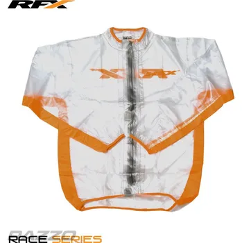 Pláštěnka Dětská pláštěnka na motokros čtyřkolky bmx RFX Sport Wet Jacket Clear Orange KL