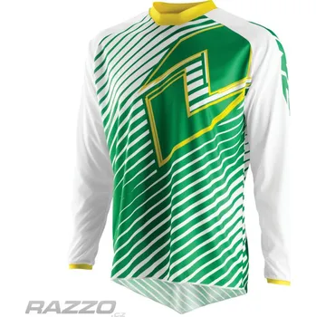 cyklistický dres Dres One Industries Atom Jersey Lines Green Yellow 2015 L