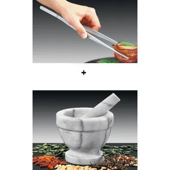 Kosmetická pinzeta Kuchařská sada Obracecí pinzeta a mramorový hmoždíř