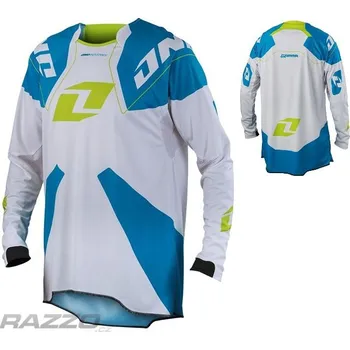cyklistický dres Dres One Industries Gamma Jersey White Cyan 2014 XL