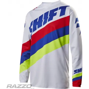 cyklistický dres Pánský MX dres SHIFT Whit3 Tarmac Jersey White 2017 L