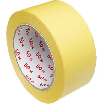 Lepicí páska Maskovací lepící páska krepová 50mm x 50m, žlutá