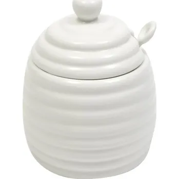 Dóza na potraviny Porcelánová Nádobka na med se lžičkou White Basics - Maxwell&Williams (Dóza na na med se lžičkou White Basics - Maxwell&Williams)
