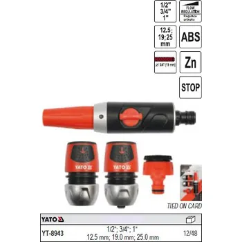 Zahrada Zavlažovací sada 4 ks s postřikovací hlavicí YATO regulovatelná YT-8943