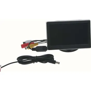Monitor do auta LCD monitor 4,3\" černý s chrom rámečkem na palubní desku (80061)