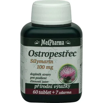 Doplněk stravy Medpharma Ostropestřec + Silymarin 100 mg