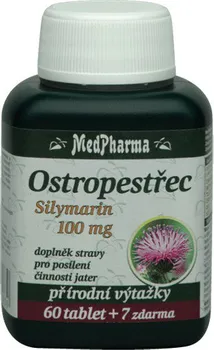 Přírodní produkt Medpharma Ostropestřec + Silymarin 100 mg