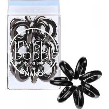 Invisibobble Nano True Black mini černá gumička do vlasů 3 ks