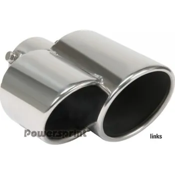 Koncovka výfuku Koncovka výfuku Powersprint oválná, levá 1x76mm a 1/2 trubky - šroubovací