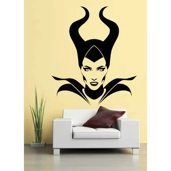 Samolepící dekorace Samolepka na zeď Zloba, Angelina Jolie (dekorace na zeď)