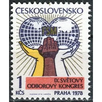 Poštovní známka Českosloveská pošta (1978) č. 2304 ** - Československo - IX. světový odborový kongres v Praze