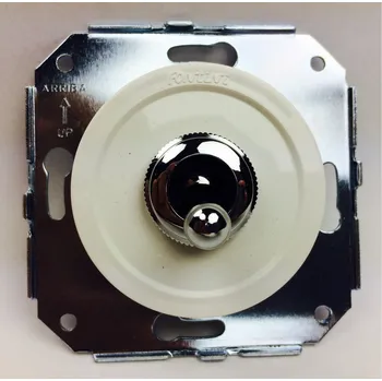 vypínač FONTINI by Font Barcelona Plastový vypínač Venezia bílý/chromová páčka Provedení: bílá, Mechanismy: vypínač č. 6 - schodišťový 65 308 26 2