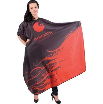 Kadeřnická pláštěnka Hairway - 136 x 160 cm, černo-červená (37071) + dárek zdarma