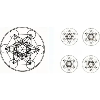 Samolepící dekorace Samolepky Metatron zlaté set (Samolepky Metatron zlaté set 4+1)