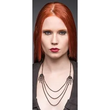 Náhrdelník Gotický náhrdelník s kostlivcovými hnáty černý