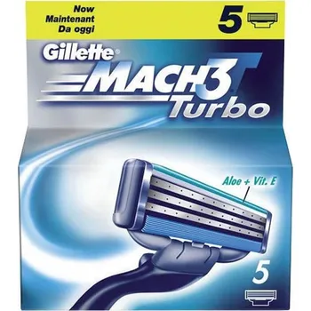 Gillette Mach 3 Turbo náhradní hlavice 5 ks
