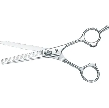 Kadeřnické nůžky Efilační nůžky Kasho Zelená řada - 5,5", 30 zubů (KGR-55/T30) + dárek zdarma