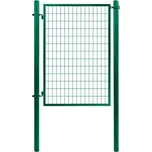 Jednokřídlá branka Economy, svařovaná síť, zelená, rozměry 1078x1200 mm, Zn+PVC
