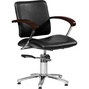 Kadeřnické křeslo Kadeřnické křeslo Hairway Augusta, černé/tmavě hnědé područky (56113-21-12) + dárek zdarma