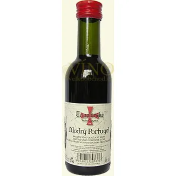 Víno Templářské sklepy Čejkovice Templářské sklepy MINI Modrý Portugal jakostní suché víno 0,187 l