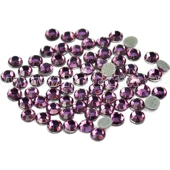 hot-fix skleněné nažehlovací kameny na textil barva 122 Amethyst, velikost SS6 až SS16 barva: polobroušený barva 122 Amethyst, velikost: velikost SS10, balení: balení 1grs /144ks