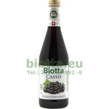 Biotta Černý rybíz 500 ml lisovaná šťáva s výtažkem z růžových lístků