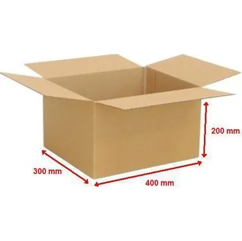 Obalový materiál Moje obaly Kartonová krabice 3VVL 400x300x200mm (25ks)