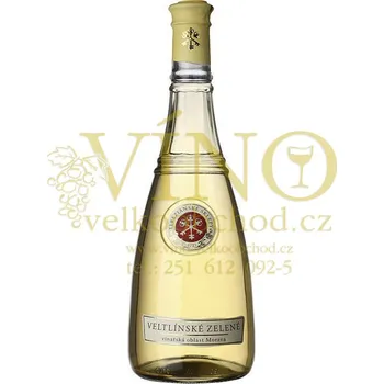 Víno Tereziánské sklepy Terezianské sklepy Veltlínské zelené jakostní odrůdové víno bílé suché - Vinařská oblast Morava