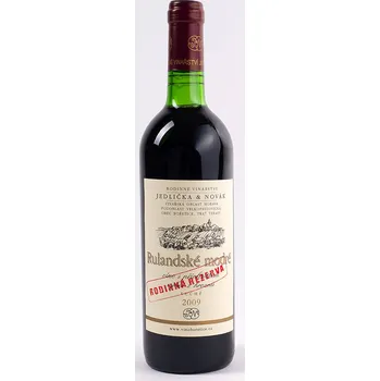 Víno Jedlička & Novák Rodinné vinařství Jedlička Bořetice Rulandské modré 2009 výběr z hroznů 0,75 L suché moravské červené víno Rodinná Rezerva