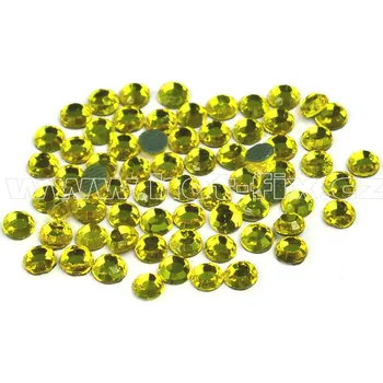 hot-fix skleněné nažehlovací kameny na textil barva 112 Citrine, velikost SS6 až SS16 barva: polobroušený barva 112 Citrine, velikost: velikost SS10, balení: balení 1grs /144ks