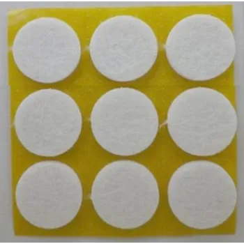 Podložka pod nábytek Samolepicí filcový kluzák kulatý 28mm bílý (filcová podložka)