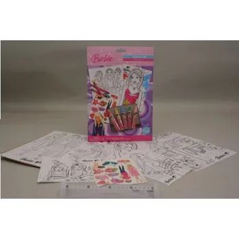 omalovánky Barbie omalovánky s voskovkami Mattel
