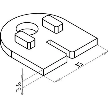 Zábradlí Těsnění do oblého držáku na sklo Tloušťka skla: 8,76 mm